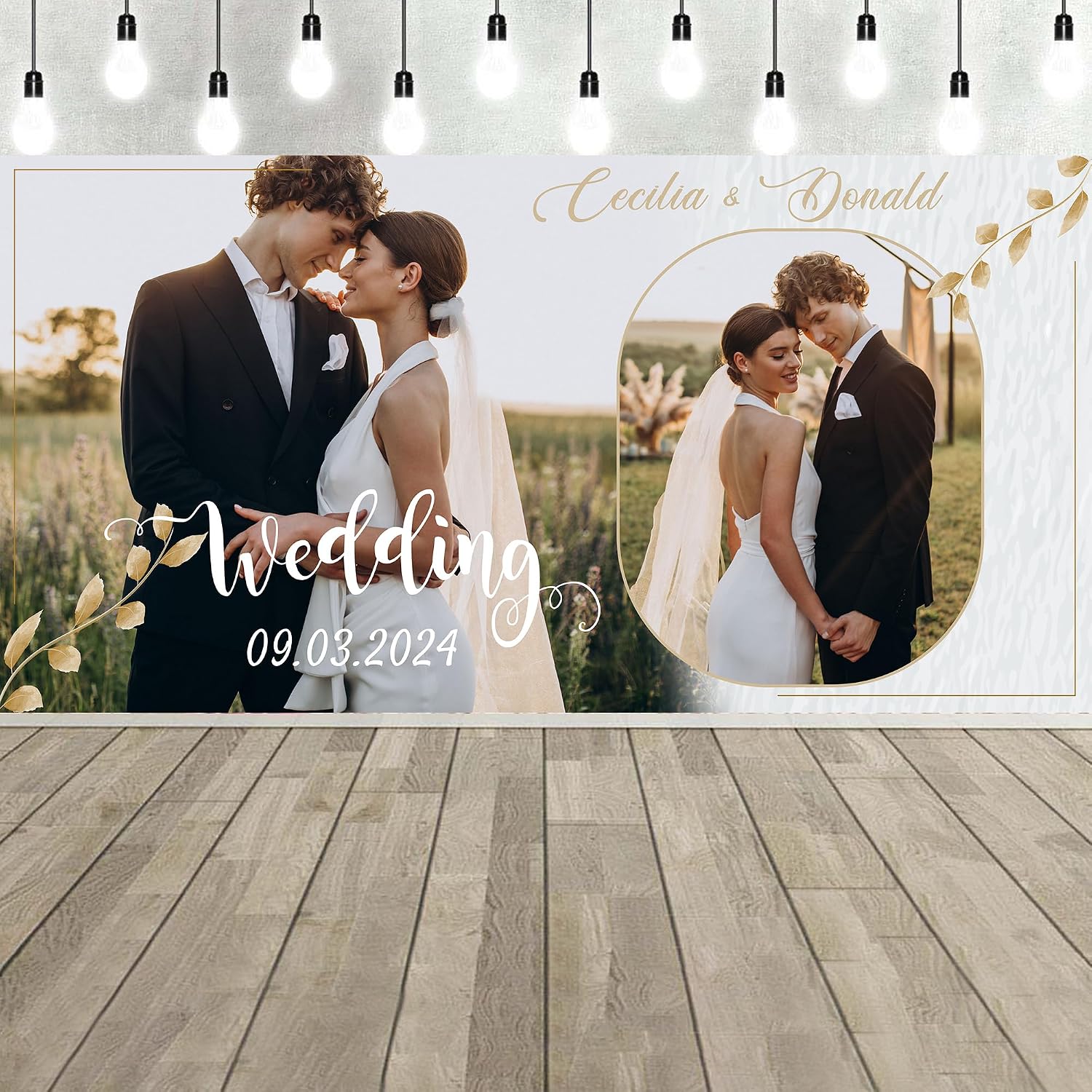 Date Backdrop Amazon.com : Custom Wedding Banner Personalized Photo Name Date Welcome ...