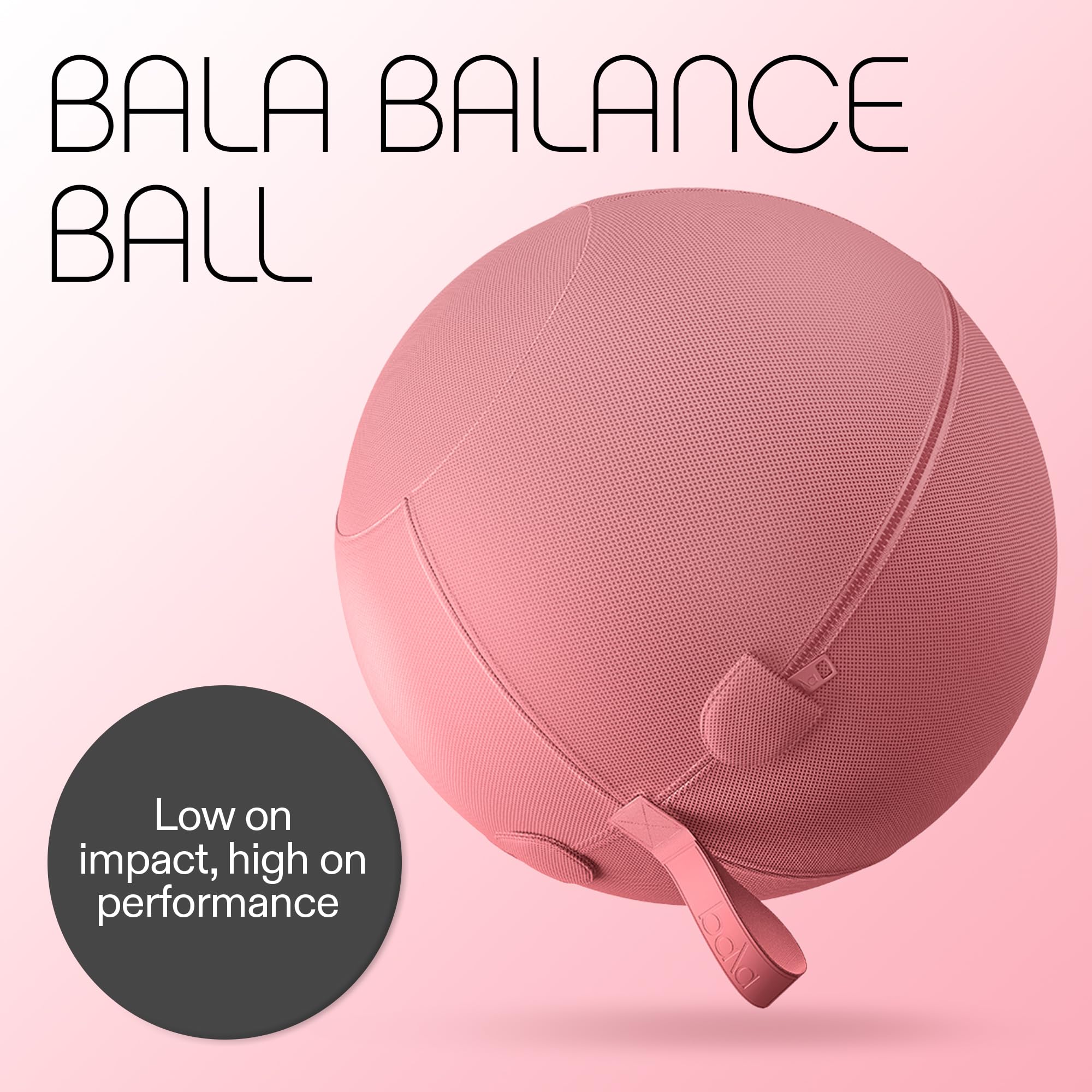 Bala Balance Ball - Gymnastikball Stuhl für Yoga, Pilates, Barre, Rumpfstärkung & Physiotherapie - Damen Gym Equipment & Workout Zubehör