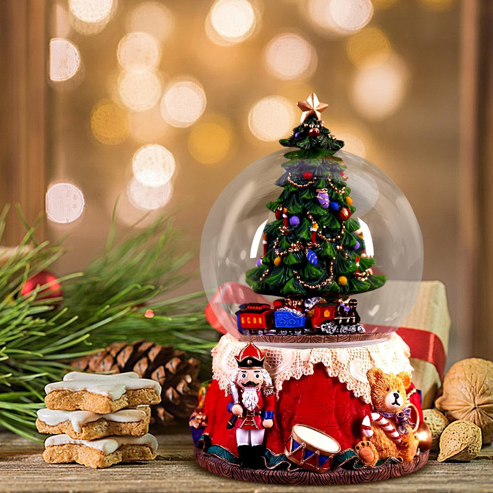 Boule à Neige Musicale Casse-Noisette, Boule à Neige de Soldats | Casse-Noisette de Noël, Boule à Neige Musicale Casse-Noisette | Boîte à Musique avec Boules de Neige de Noël, Boule à Neige