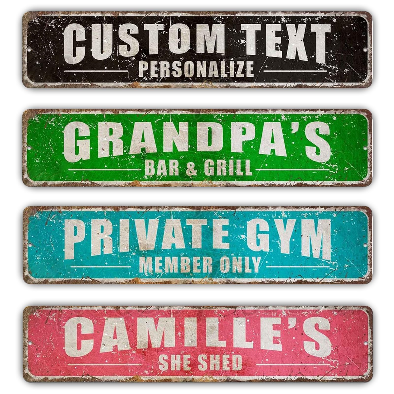 Custom Street Sign, Personalized Signs, Road Address Signs, Indoor and Outdoor Use, Make Your Own Sign, Vintage Aluminum Decor for Living Room