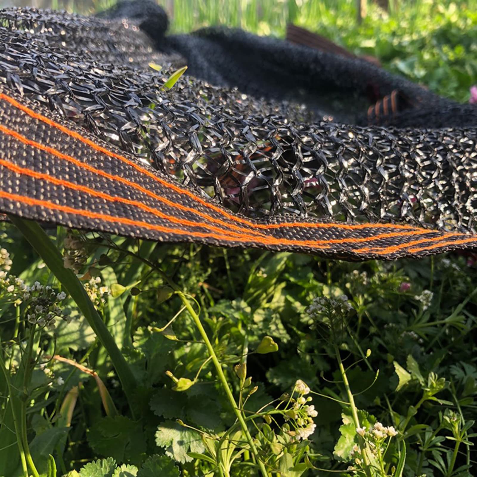 RICOLUS Red de Sombra de Jardín,Negro para Campana de Cultivo o Planta Malla Sombreo 4 Pines Malla Ocultacion Red de Sombra 45-50% para Jardinería Invernaderos (W10xL13m)