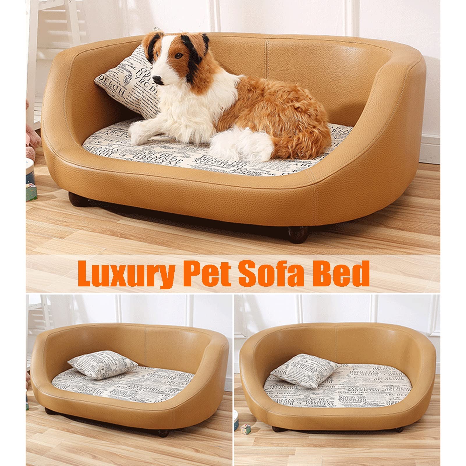 Amazon.co.jp: 犬用ベッド・クッション PUレザーペットソファベッド