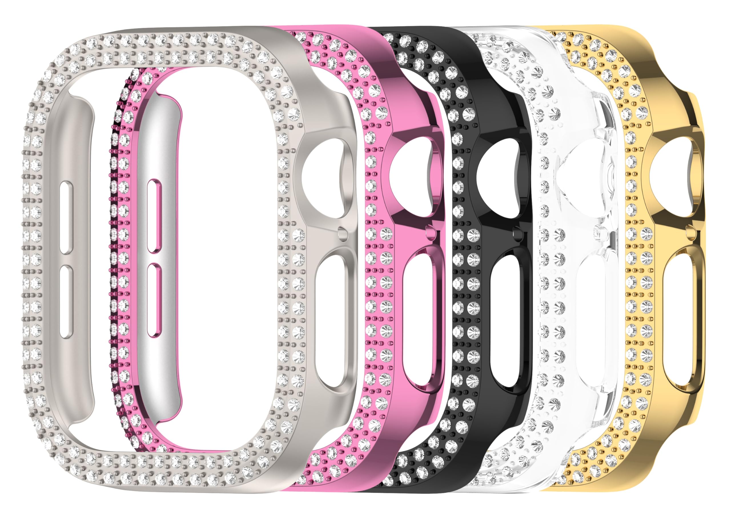 Bling Watch Case Compatible with Apple Watch Series 10 42mm Case Hard PC Watch Face Cover No Screen Protector 5Pack