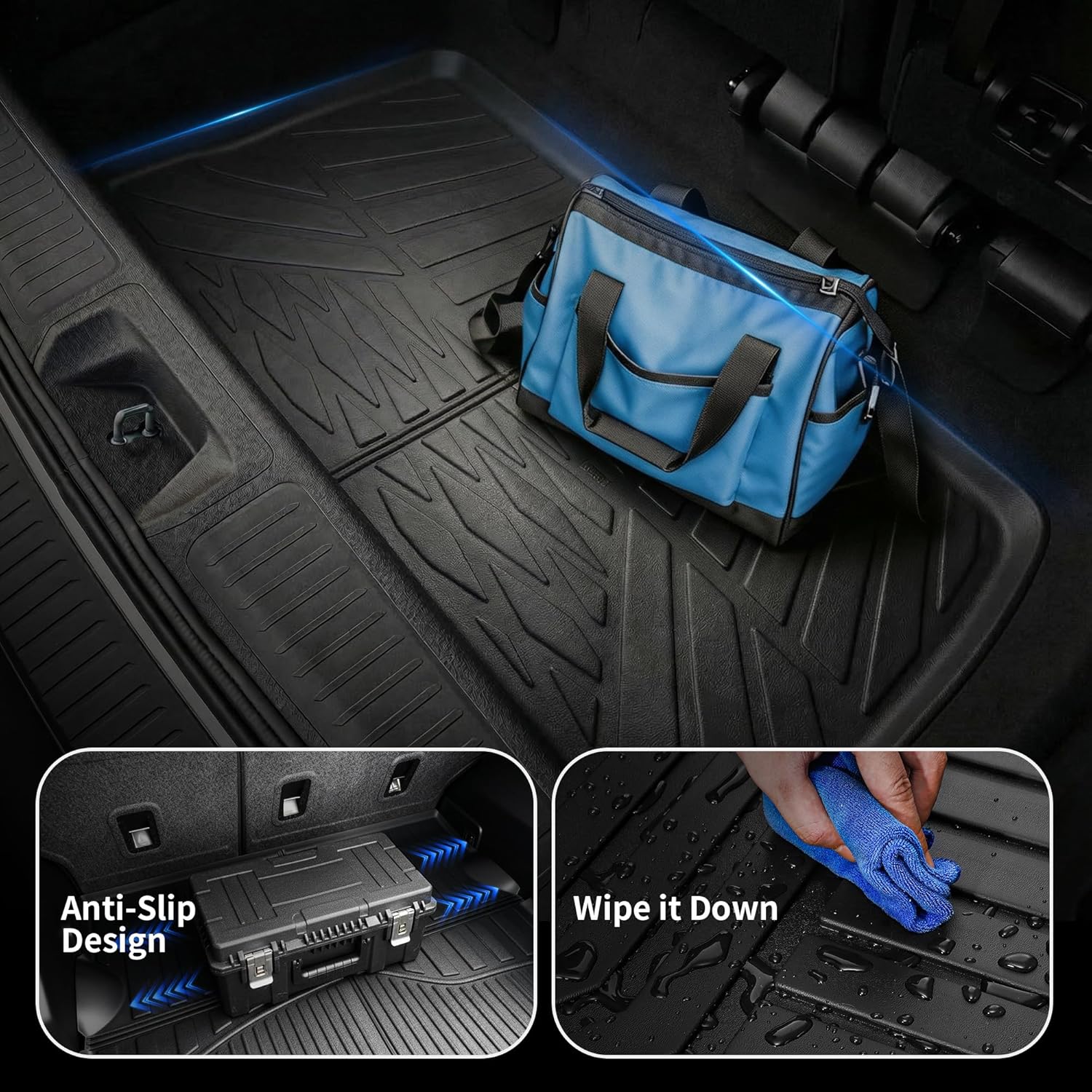OEDRO Upgraded Floor Mats Fit for 2026 2025-2018 Honda Odyssey Mini Passenger Van, All Weather TPE Car Floor Liners, Tailored Fit Odyssey Interior Accessories, 1st and 2nd 3rd Row with Cargo Liner