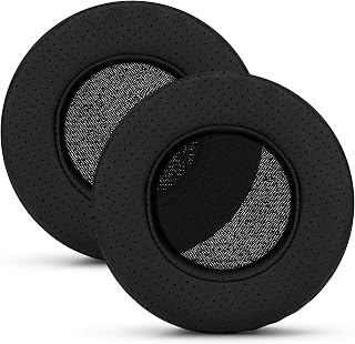 Brainwavz Runde Ohrpolster aus Memory-Schaumstoff – geeignet für viele große Kopfhörer SteelSeries, HD668B, ATH, AKG K553, HifiMan, Philips, Fostex, Sony und mehr (perforiertes Schwarz)