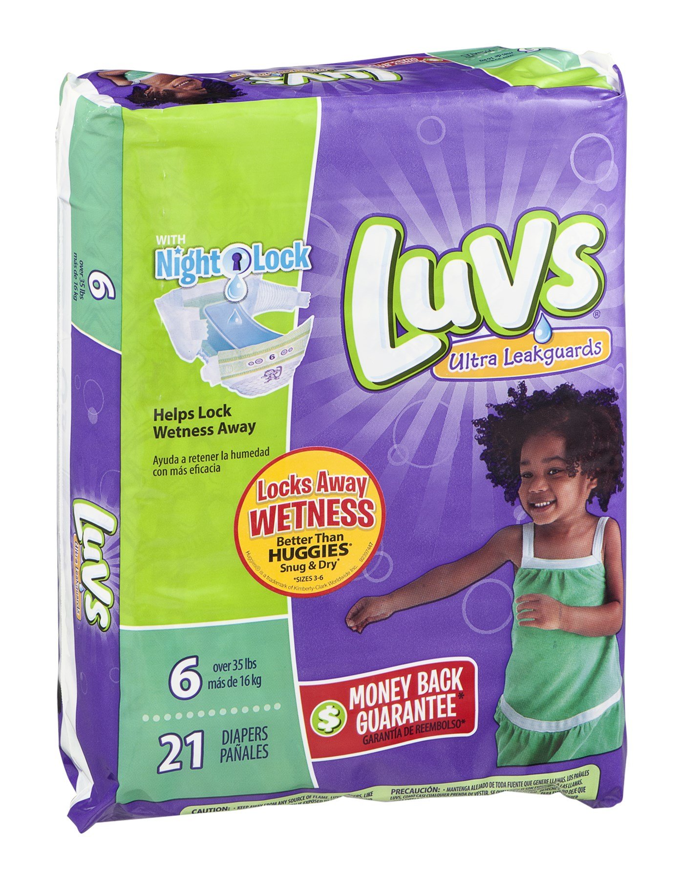 Amazon.com : Luvs Stretch with Size 6 Ultra Leakguards Diapers, 21