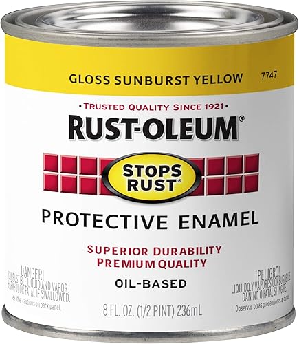 Miniatura 9 de Rust-Oleum 7770502-2PK - Pintura anti-óxido para aplicación con brocha, cuarto de galón (paquete de 2), almendra brillante, 2 latas