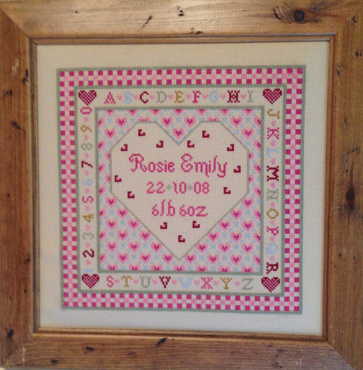 Historical Sampler Multi-Colour Co. Heart Birth Sampler Cross Stitch