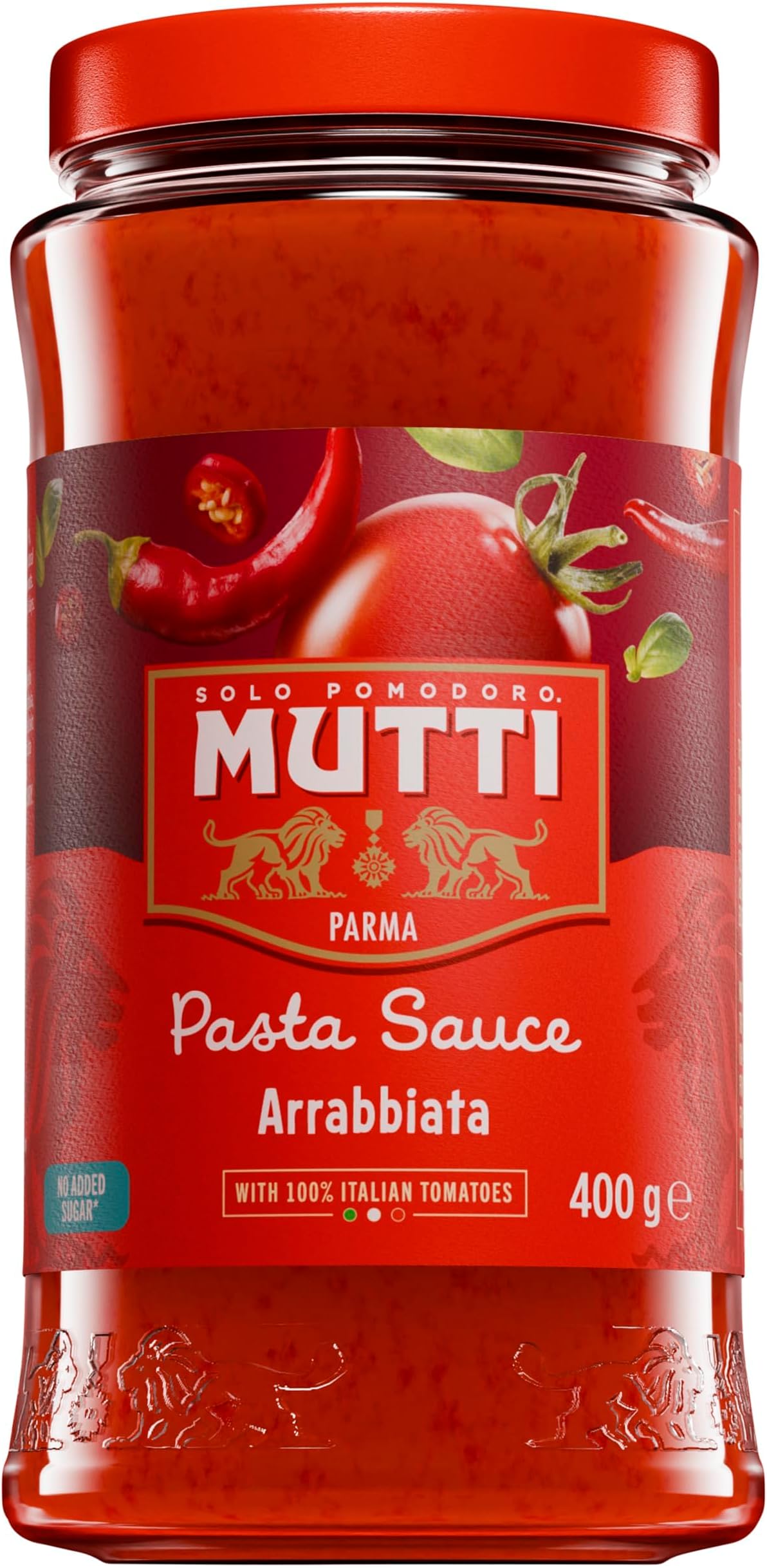 Mutti Pasta Sauce Pizzutello Tomato with Calabrian Chilli 400 g (Pack of 6)
