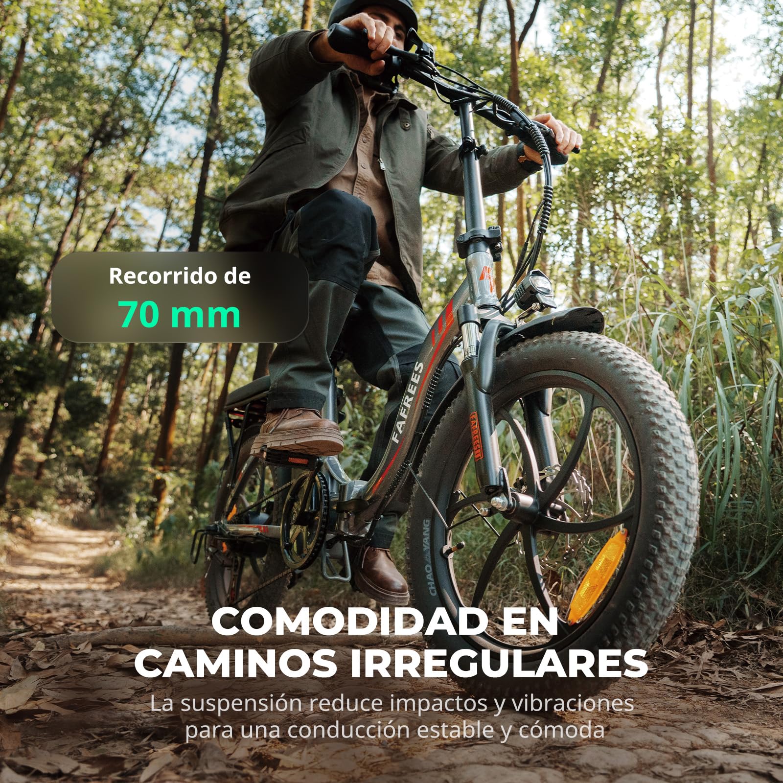 Fafrees [Oficial] F20 Bicicleta eléctrica Plegable, 250W/18Ah/648Wh Bicicleta eléctrica Urbana, 20 Pulgadas Fatbike, 7 velocidades Ebike, Alcance 90km