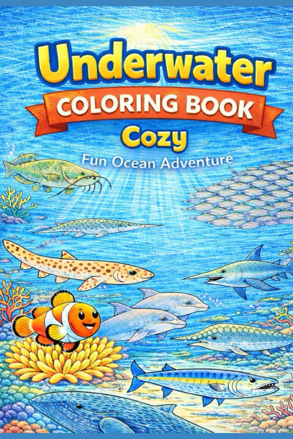 Underwater Coloring Book Cozy Fun Ocean Adventure