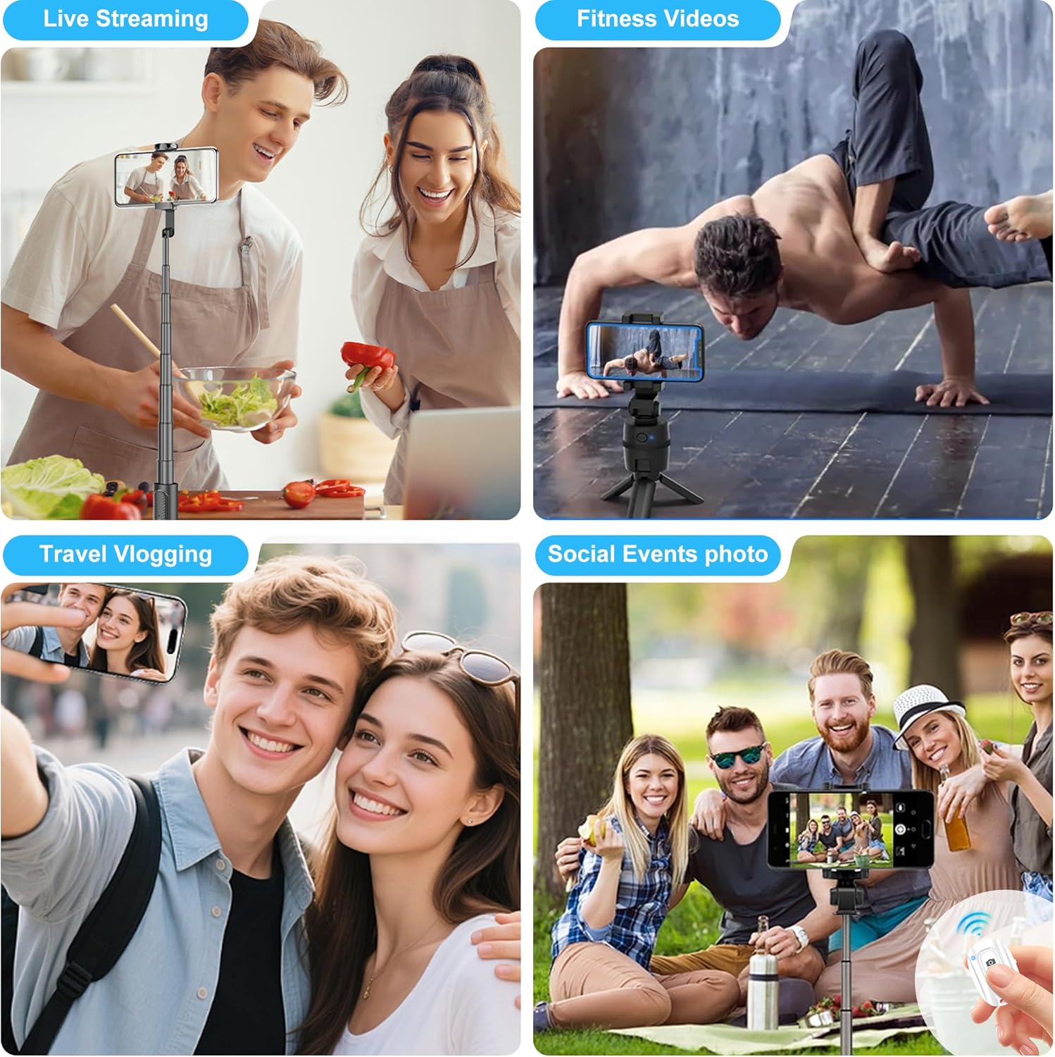 Magnetic Vlog Selfie Monitor Screen: 1080P Back Camera Monitor for iPhone and Android with Bluetooth Remote 1800mAh Real-time Screen No Delay for Media Content Creators