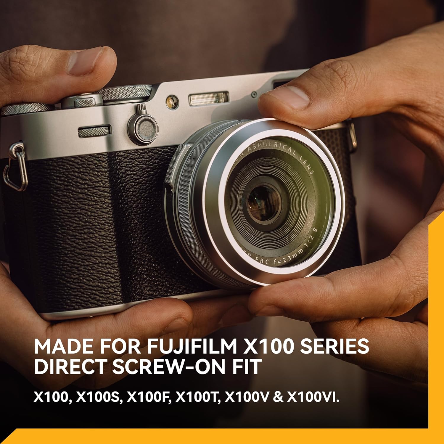 NiSi - HDF Highlight Diffusion Filter (Silver Frame) - Film Inspired Glow Mist Effect Filter for Fujifilm X100 Series (X100, X100S, X100F, X100T, X100V, X100VI), Optical Glass, Waterproof Nano Coating