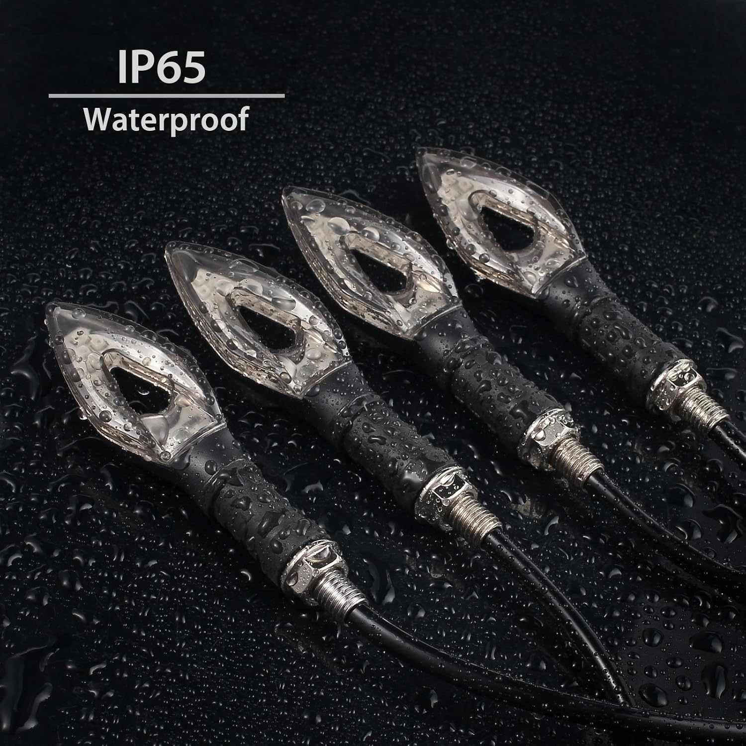 4 Pcs Clignotant Moto Feux Clignotant De Mode Circulant Indicateurs De Tournage Étanche 12V 14 LED Lampes Universel Pour Moto Scooter Quad Cruiser Hors Route-Orange 14 image