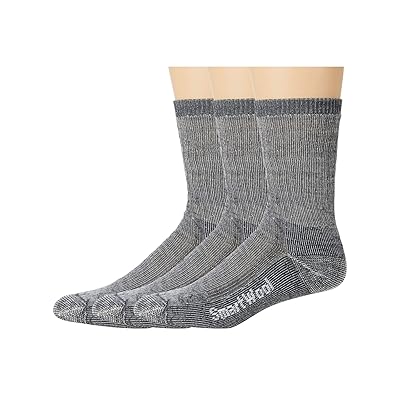 Smartwool Classic Hike Full Cushion Crew 3 Pack Crew Cut Socks Shoes Medium Gray