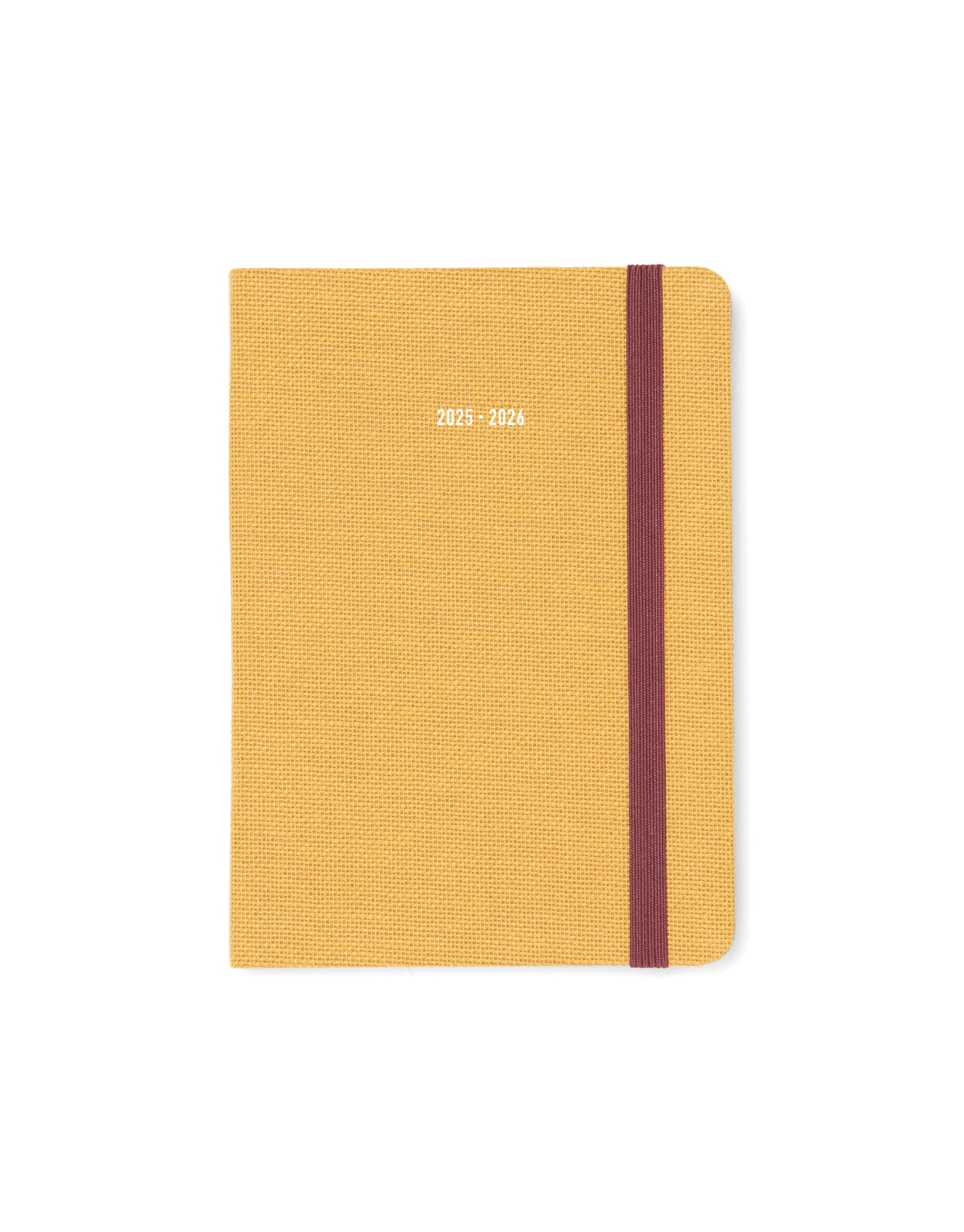 Letts of London Raw A6 academic 2025/2026 week to view diary - Mustard 26-031735