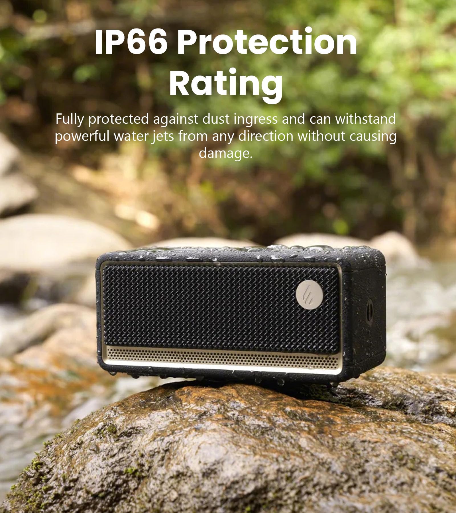 Edifier ES60 Bluetooth Speaker, Portable with Stereo Pairing, IP66