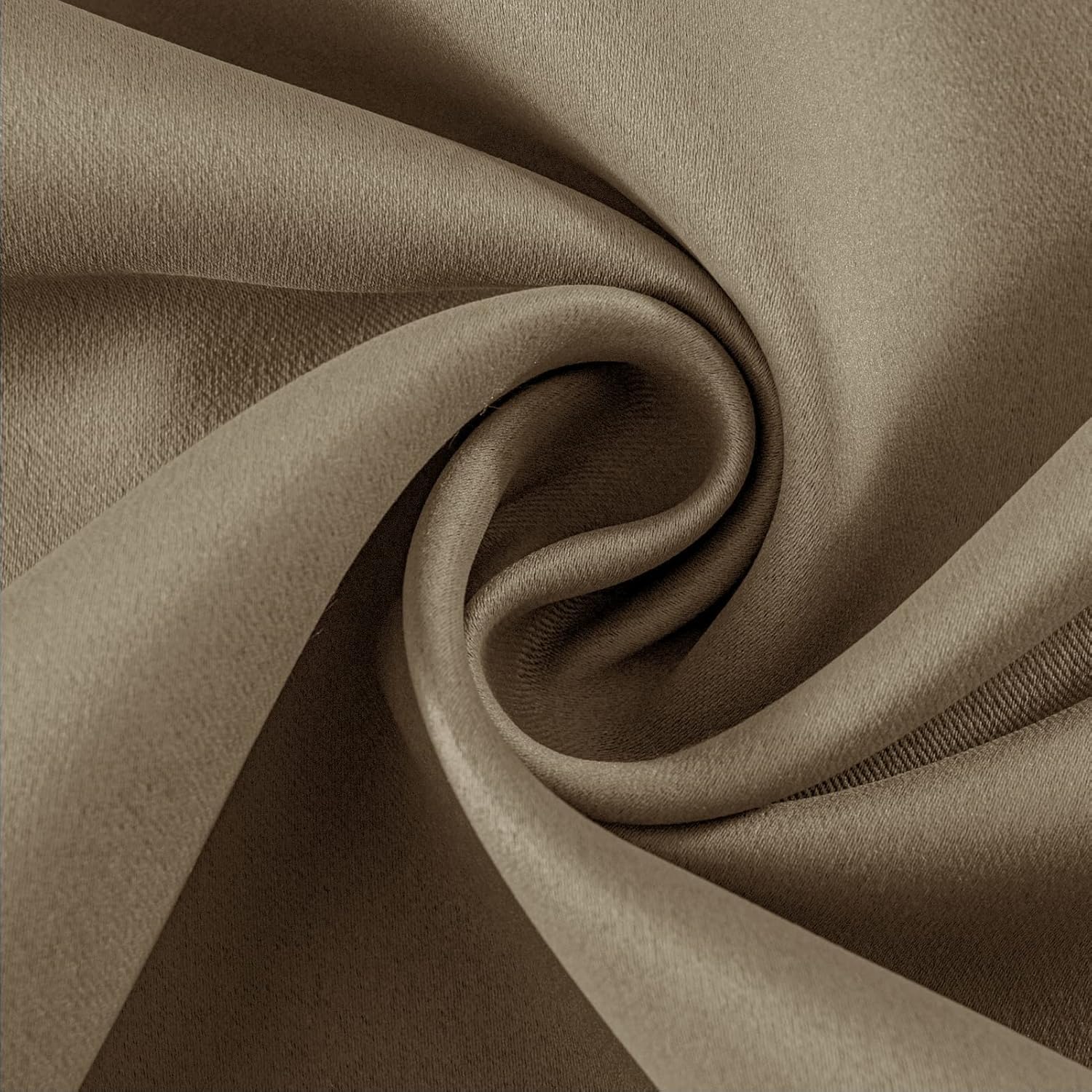 Joydeco Gardinen mit Kräuselband Blickdicht Vorhänge Schienensystem Verdunkelungsvorhang mit Haken Thermovorhang Kälteschutz Schlafzimmer Wohnzimmer 2er Set 245x132cm Sandfarbe