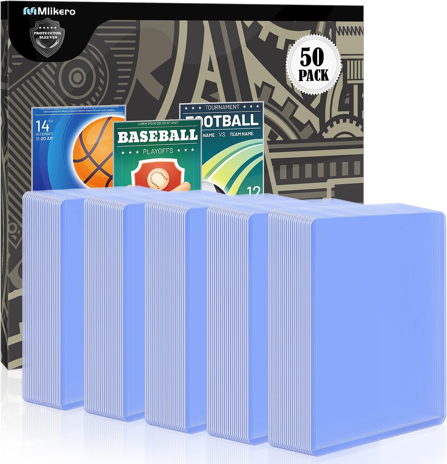 100PS Soft Clear Card Team Bag Protectors Sleeves for Card Game,Top Loader Fit for