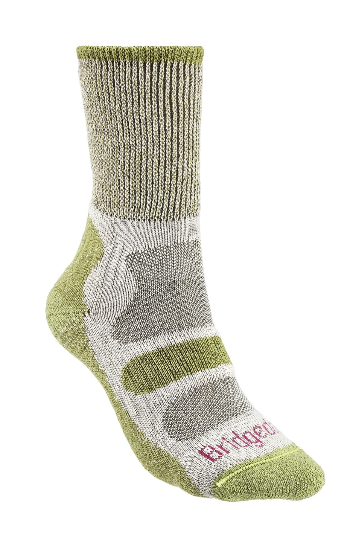 Bridgedale HIKE Lightweight Cotton Cool Comfort Boot-Women's- Medium-Spring Green