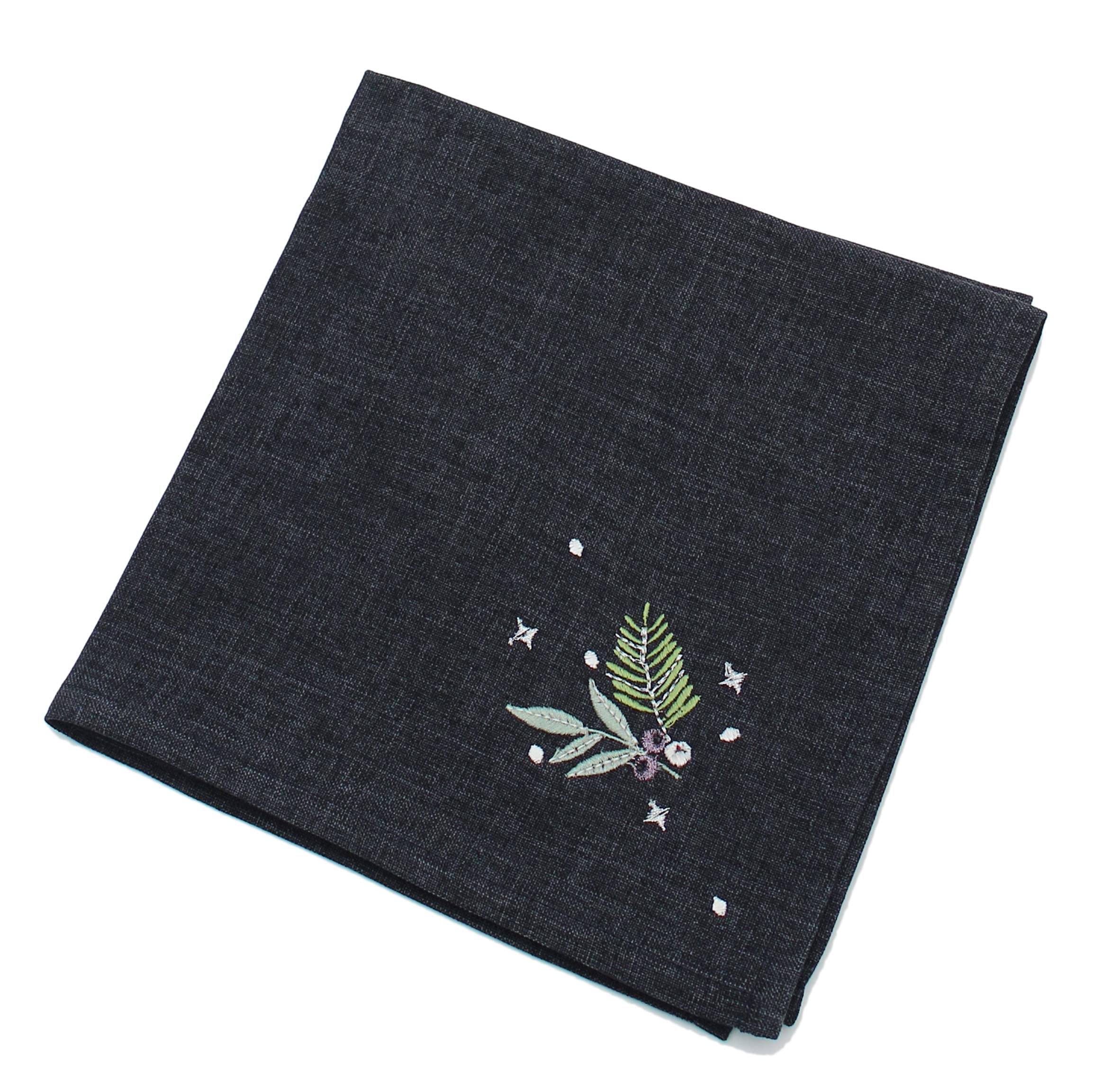 Peggy Wilkins Pewter/Multi Juniper Embroidered Napkin 18" X 18"