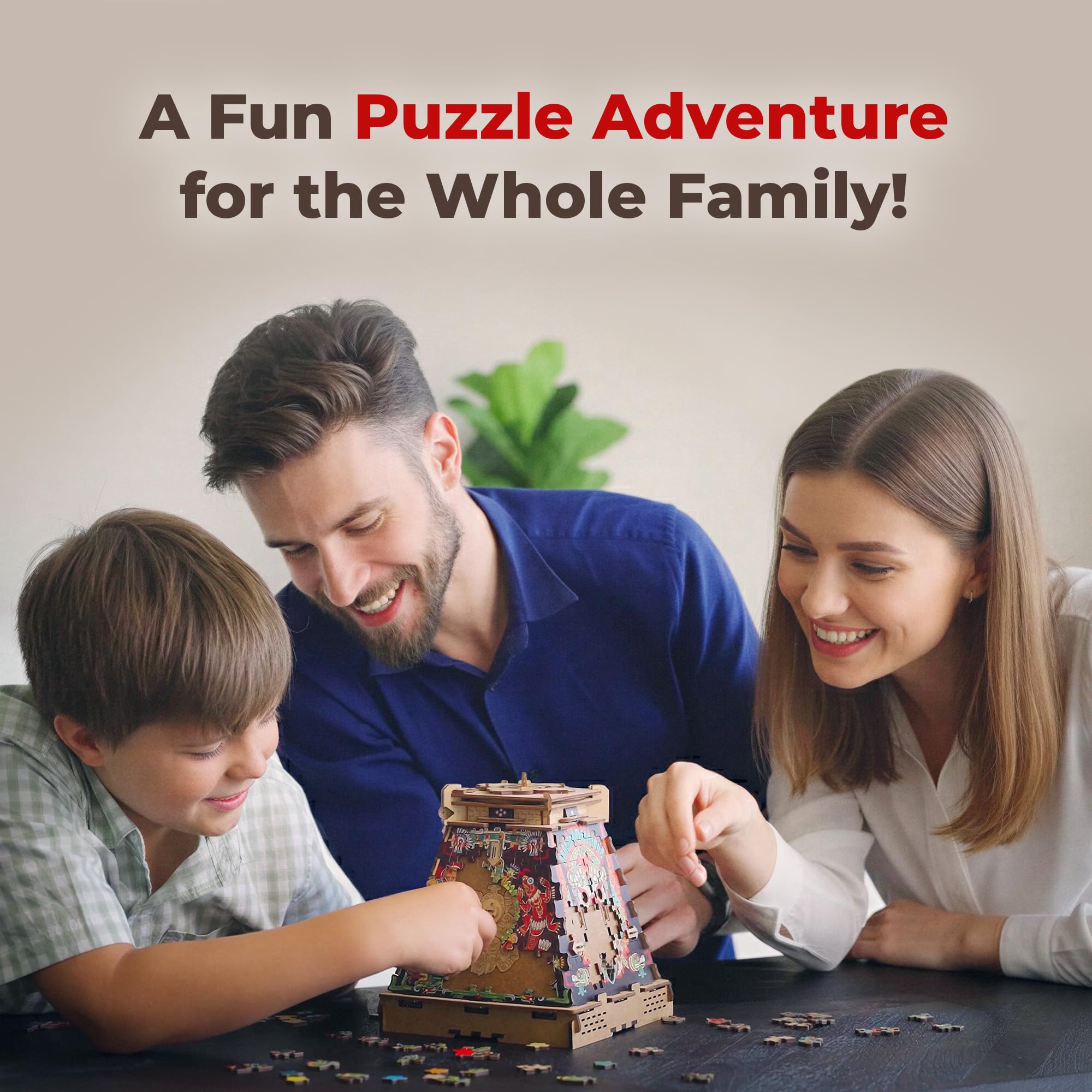 Amazon.com: iDventure Cluepuzzle Pyramid of the Sun | Wooden 3D