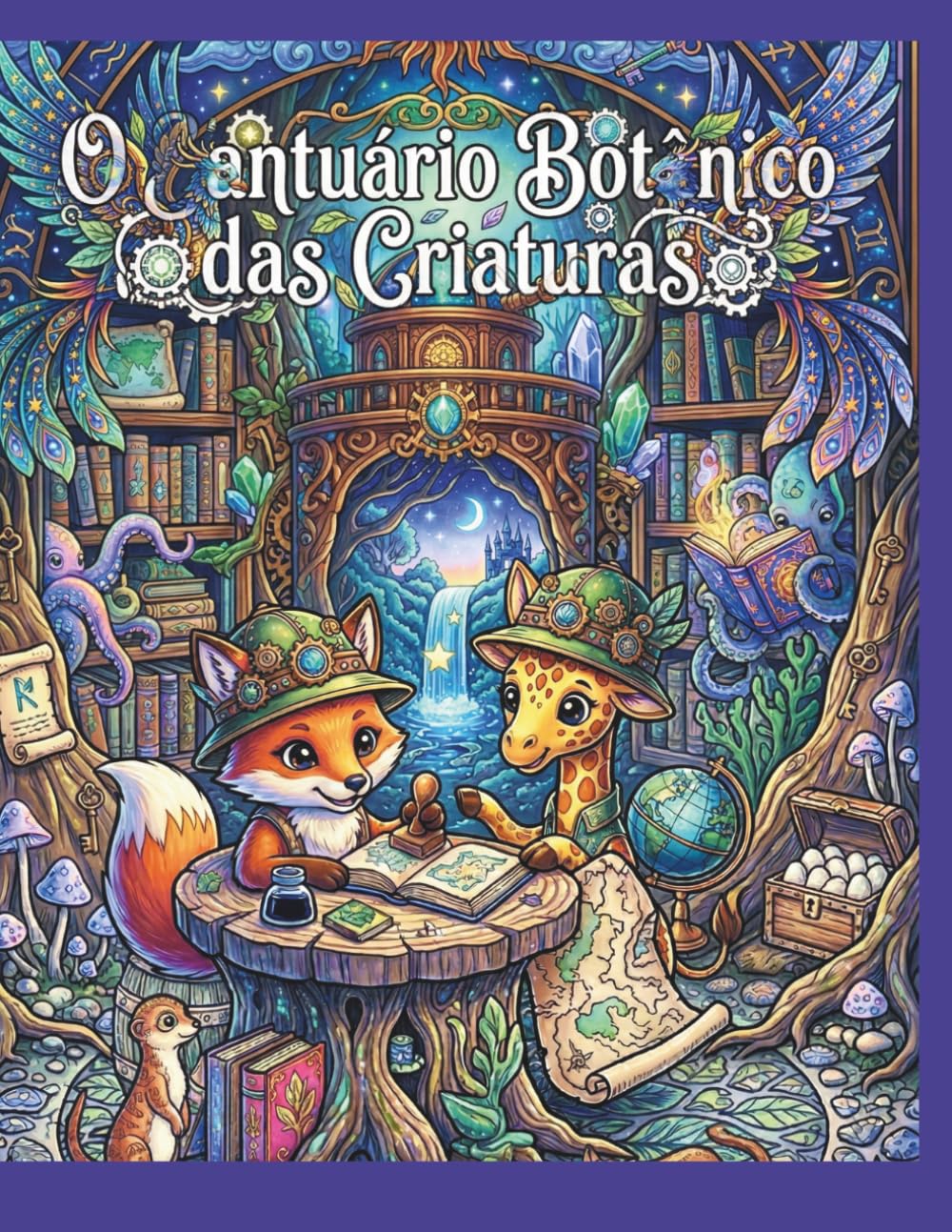 Livro para colorir: Reinos de Mandala: Uma Jornada Artística pela Natureza Selvagem