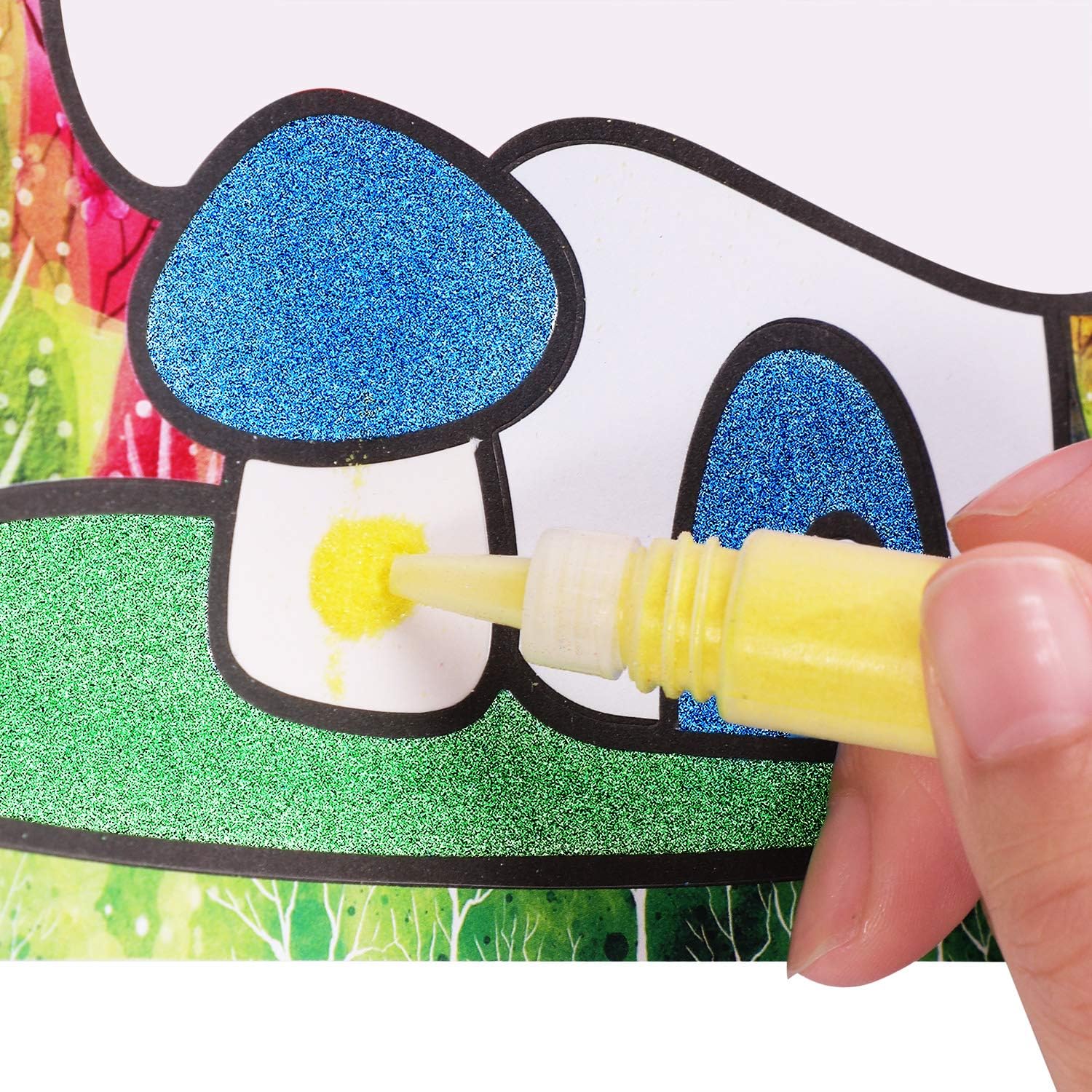 ITODA 24 Packs Sand Painting Pictures Children DIY Sand Painting Kit