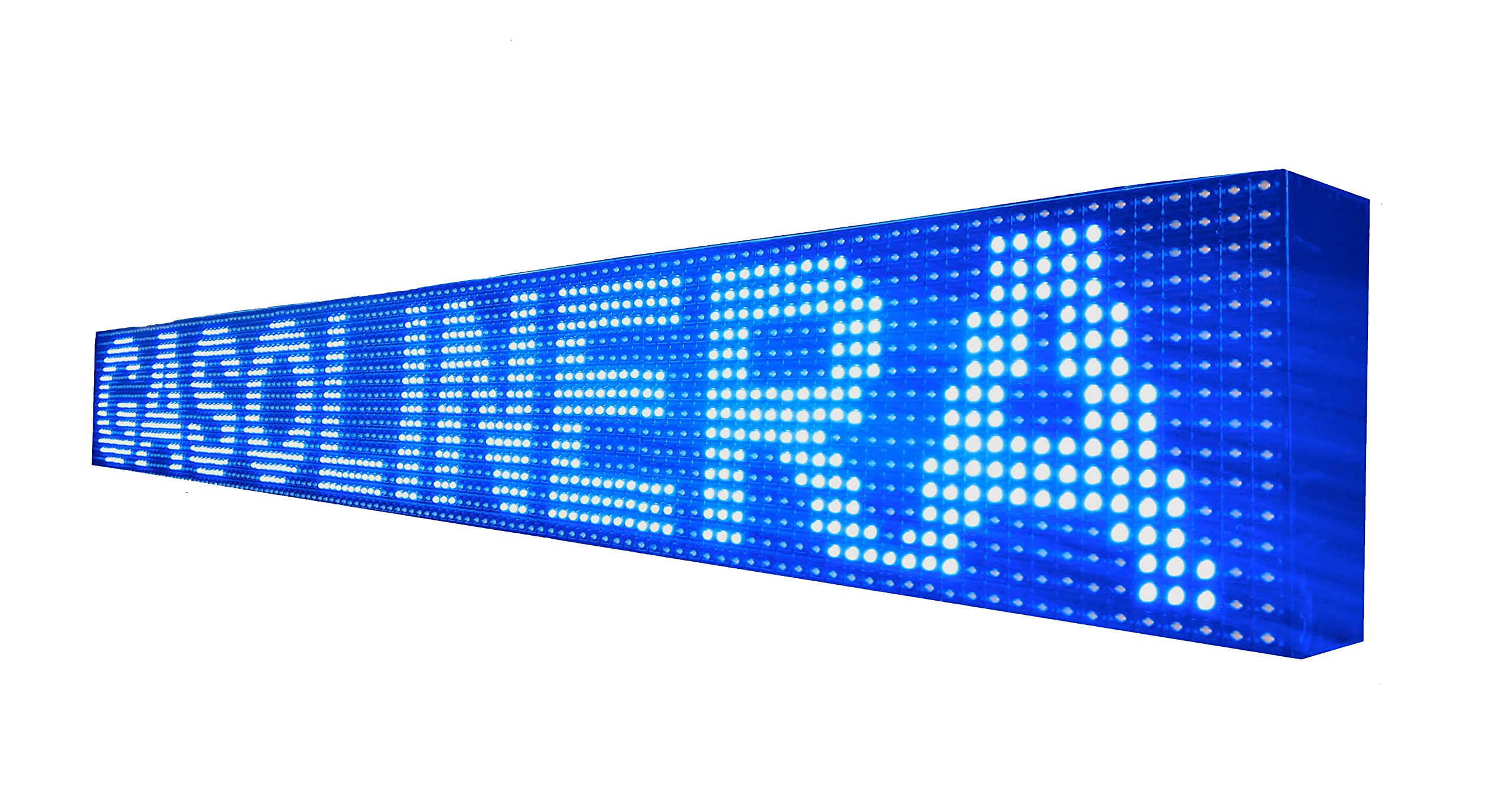 CARTEL LED PROGRAMABLE LETRERO LED PROGRAMABLE PANTALLA LED PROGRAMABLE (128 * 16 cm, AZUL) ROTULO LED PROGRAMABLE CARTEL ELECTRÓNICO ANUNCIA TU NEGOCIO/PROGRAMMABLE LED PANEL BANDEROLA LED