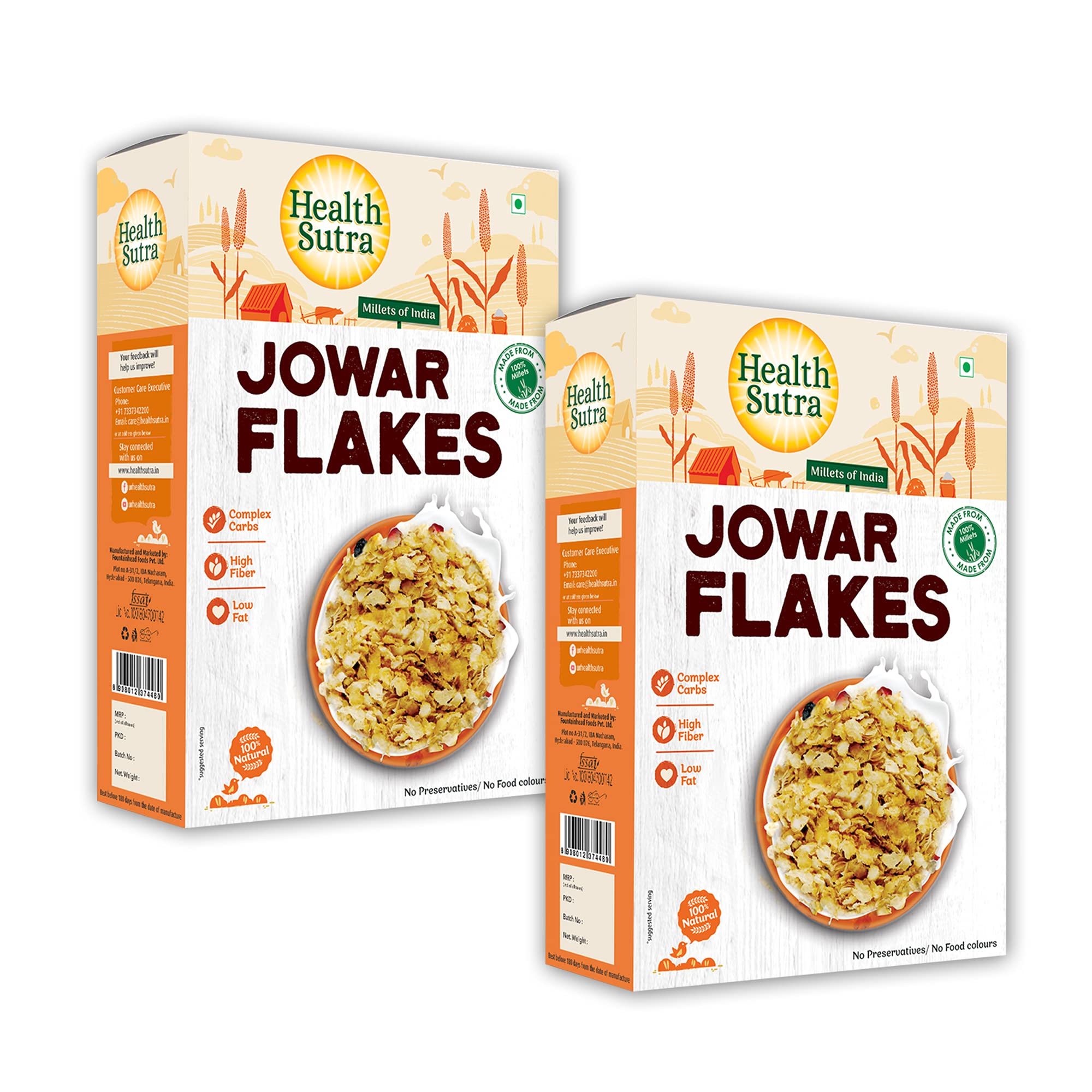 Health Sutra Jowar Flakes Combo - (500gms each), Gluten Free, Dietary Fibre & Protein Rich Breakfast - Unflavored & Toasted Alternative to Oats (B09FF477CR) Amazon Price History, Amazon Price Tracker