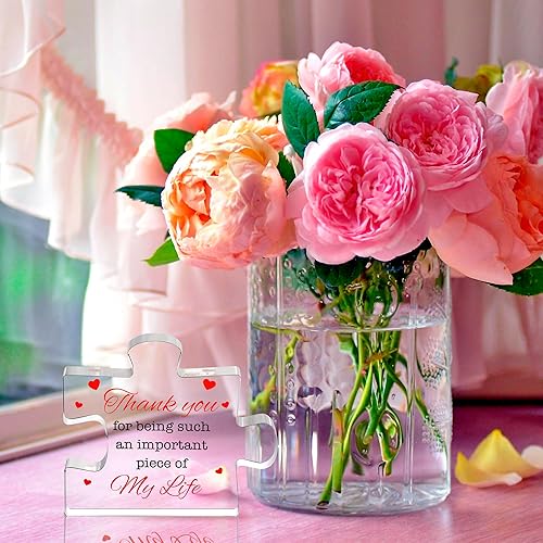 Miniatura 4 de VELENTI Regalos de agradecimiento Rompecabezas de acrílico grabado en bloques de agradecimiento Pisapapeles para mujeres y hombres Regalos para