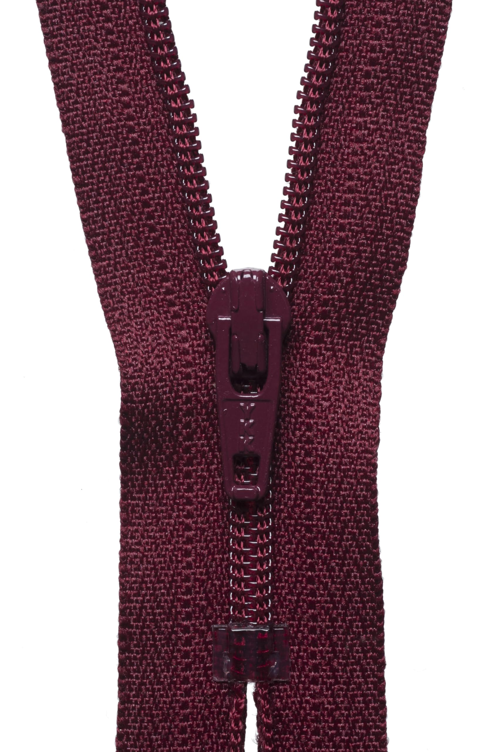 YKK Coil Zip, No. 527 Dark Wine, 18 cm Length