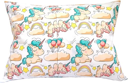 Miniatura 2 de Funda de almohada para niños pequeños de 13 x 18 pulgadas, almohadas de unicornio de algodón, fundas de almohada pequeñas para almohadas de viaje,