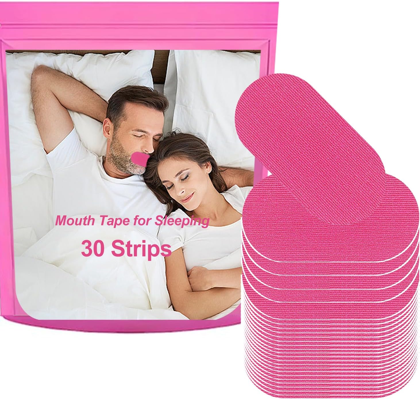 Mouth Tape for Sleeping, 30 Strips Sleep Tape Men Women,Grade Adhesion Supports Nasal Breathing and Reduces Snoring