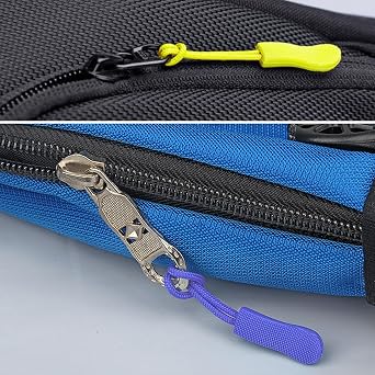 EUPSIIU 56 Pack Zipper Pulls, Zip Extension, Zip Tags Cord Pulls, Zipper Pull Replacement, Non Slip Zipper Tags, Cord Pulls Zipper for Backpacks, Bags, Tents, Trolley cases, Luggage (Multicolor)