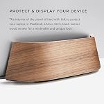 HumanCentric Support vertical pour ordinateur portable en bois de noyer noir, support réglable et dock, support vertical pour ordinateurs portables MacBook Pro et autres ordinateurs portables .5" à 1.5, Compatible avec les cartouches