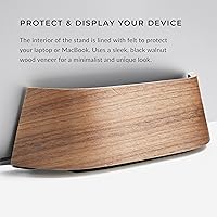 Vista 7 de HumanCentric Soporte vertical para laptop en madera de nogal negro, soporte y base ajustables verticales, soporte vertical para laptop compatible