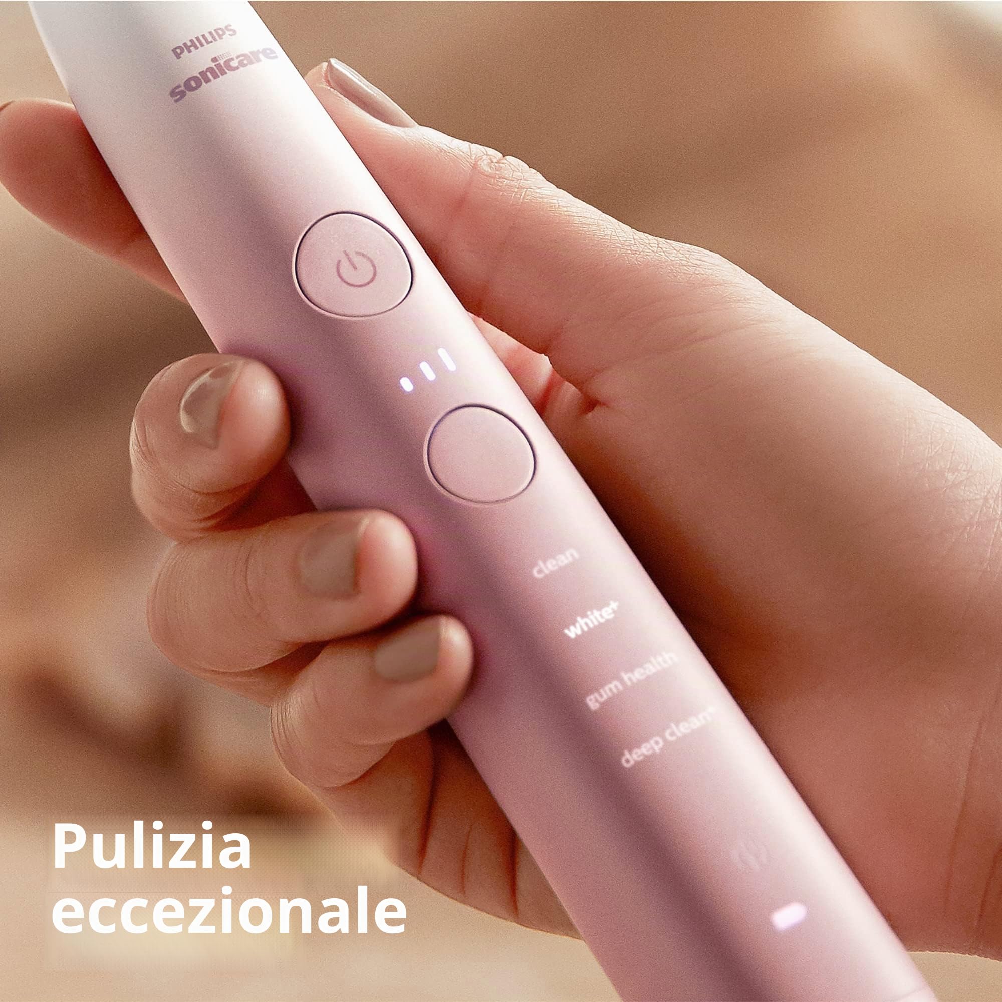 Philips Hx9911/84 Sonicare Diamond Clean 9000 Series, spazzolino elettrico da denti, rosa, 1 pezzo, confezione da 1