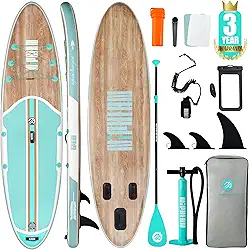 Niphean Prancha inflável de stand up paddle com acessórios de SUP, deck antiderrapante de EVA, pranchas infláveis de 10'6 polegadas para adultos e jovens de todos os níveis de habilidade