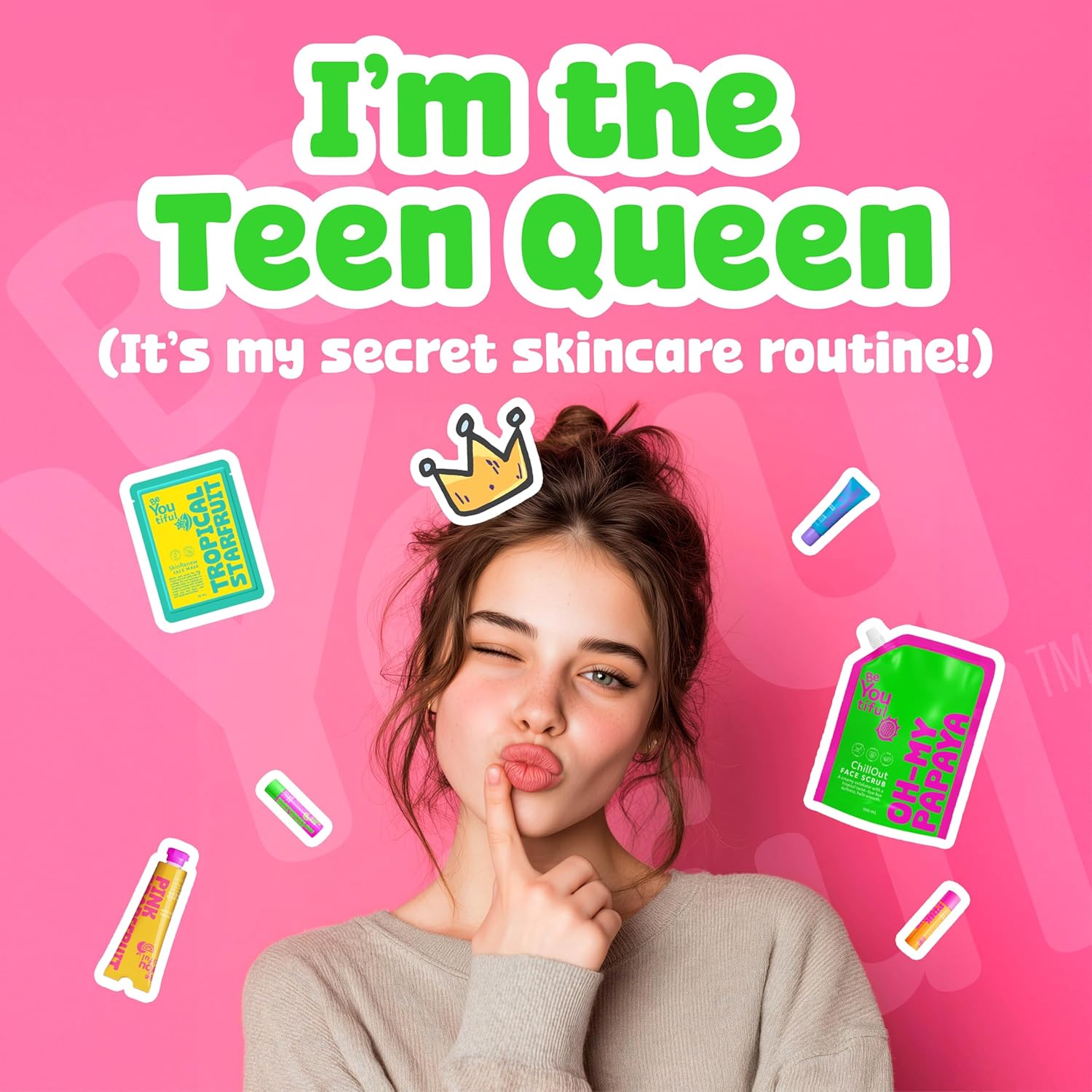 BeYoutiful 10 Face Mask Gift Set for Kids and Teens, Easter Basket Stuffers, 10 Hydrating Sheet Masks in a Gift Box, for Sleepovers Spa Nights, Vegan Skincare, Easter Gifts for Kids - Image 6