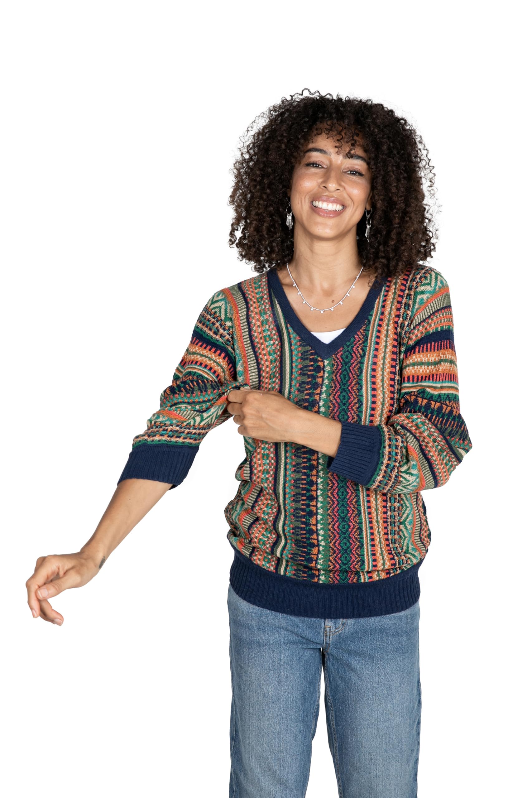 NOVICA Baby Alpaca Blend Pullover Sweater Earthy Threads