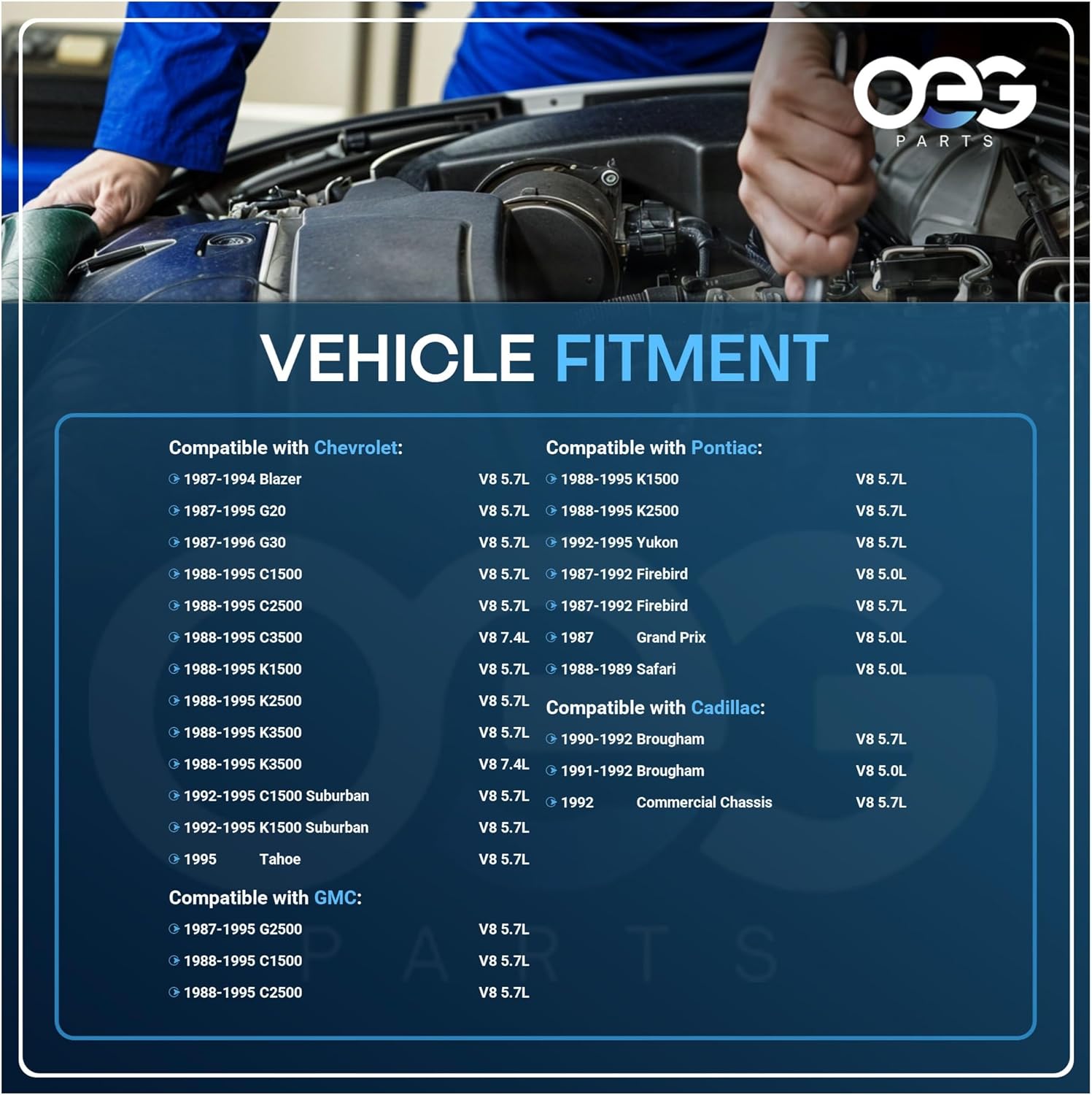 OEG Parts New Distributor Compatible With Delco On V8 Chevy GMC Truck 1500 2500 3500 5.0 305 5.7 350 427 TBI EFI LG4 LB9 F-Body