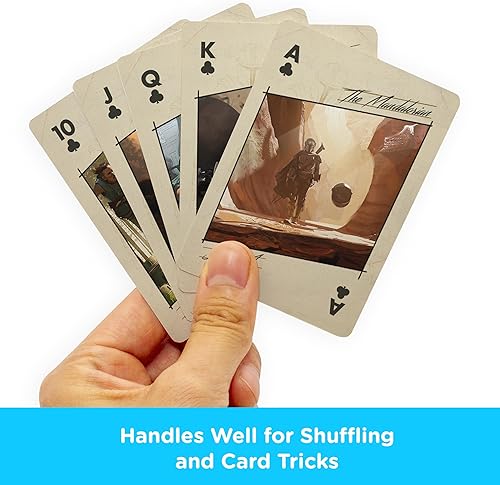 Miniatura 4 de AQUARIUS Star Wars - Baraja de cartas con temática de Art of The Mandalorian para tus juegos de cartas favoritos, mercancía y coleccionables con