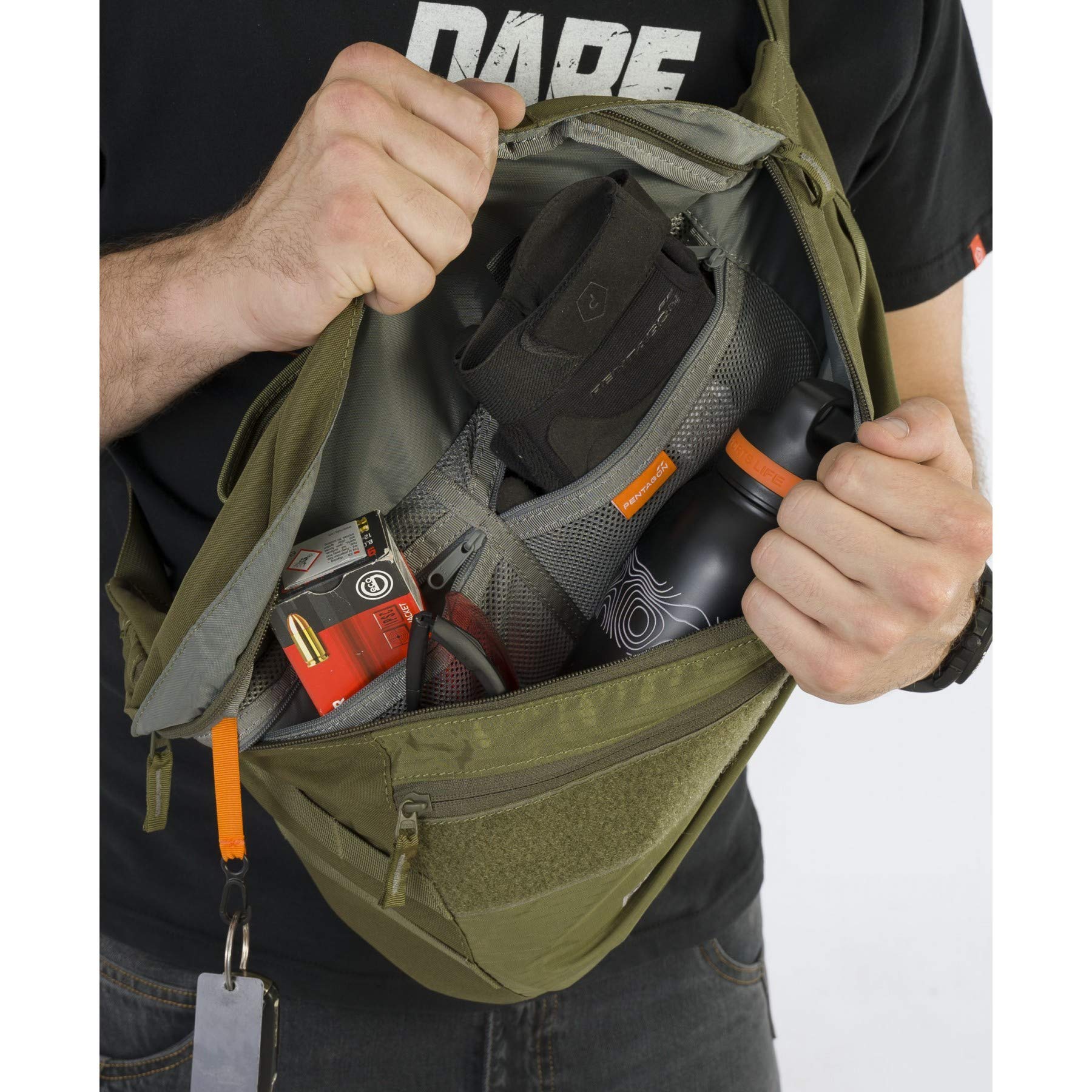 Pentagon Borsa Pettorale Tattica Telamon Bag (Nero)