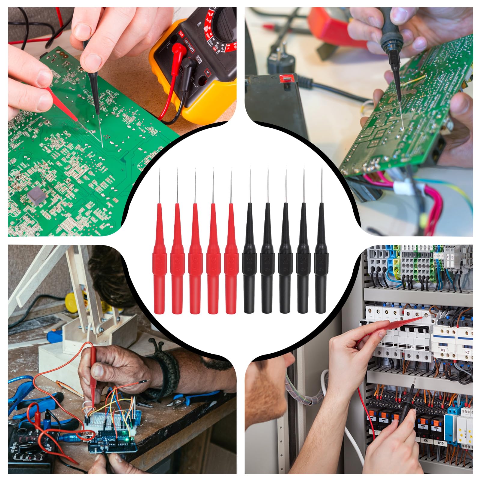 10/20pcs Ago Perforante Isolante Sonde Di Prova Multimetro Non - Foto 4