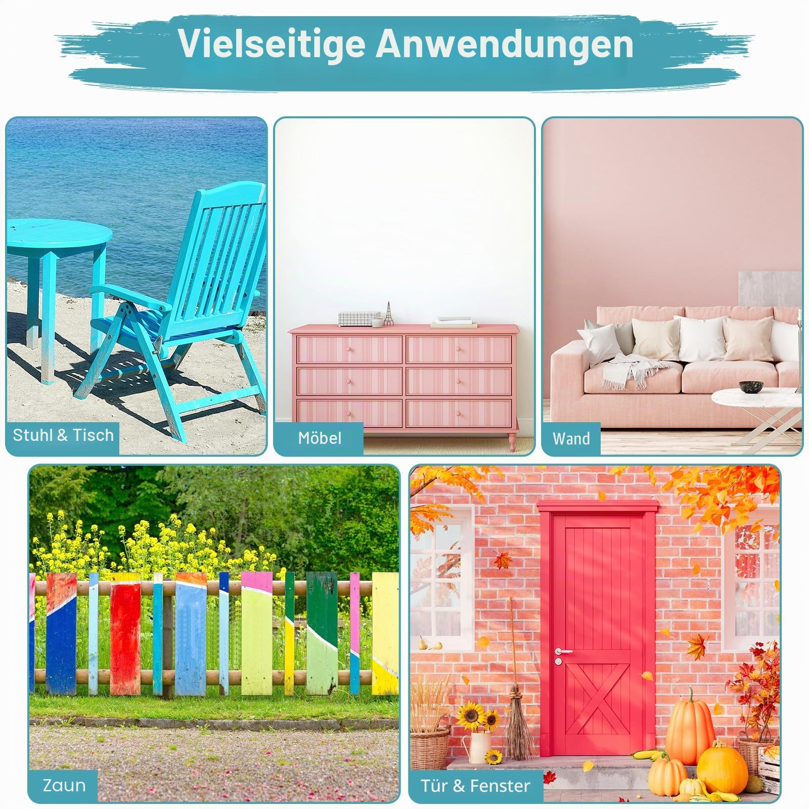 Farbsprühsystem, 700W HVLP Lackierpistole Elektrisch, 1200ml Verstellbarem Farbfluss Farbsprühpistole, Paint Spray Gun Mit 5 Düsen für Zäune, Schränke, Wände, Decken, Möbel