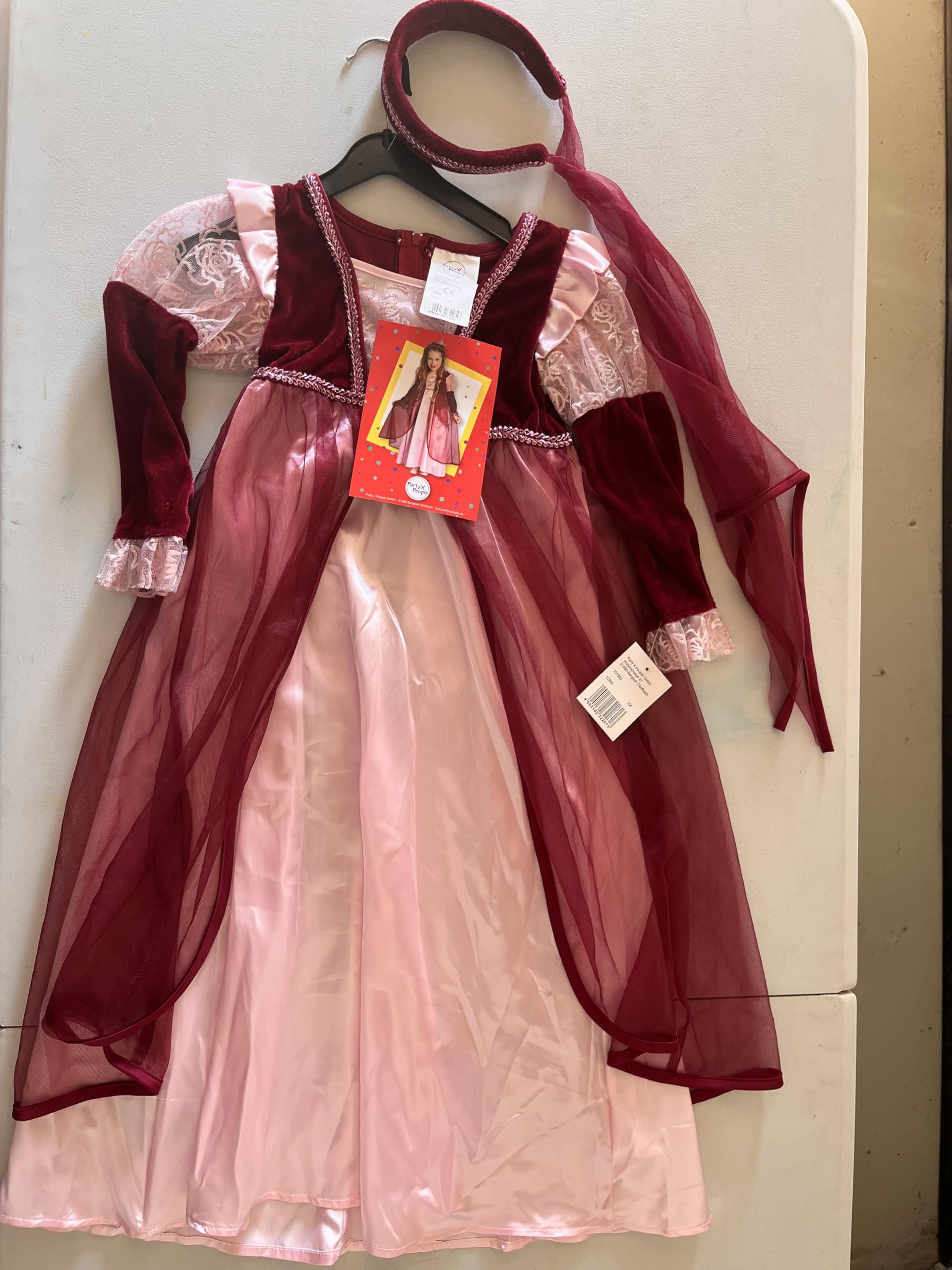 Märchen Prinzessin Kostüm für Mädchen Gr. 140 - Zauberhaftes Kinder Kostüm Mittelalter Mottoparty Karneval