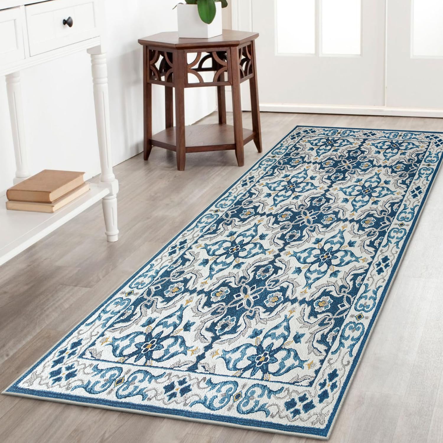 BedLooms Door Mat Indoor & Outdoor 80x150 cm – Non Slip Heavy Duty muddy mats for dogs UK – Traditional Style Print Welcome Front Doormat – Dirt Trapper Kitchen Floor Mat Inside Outside Doormats, Luna