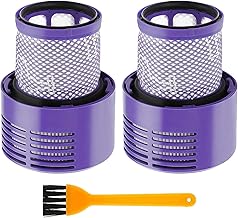 Filters Replacement for Dyson Vacuum Cleaner V10 Cyclone Series, V10 Absolute, V10 Animal, V10 Total Clean, V10 Motorhead, SV12 Replace Part #969082-01 Washable and Reusable Hepa Filter - 2 Pack