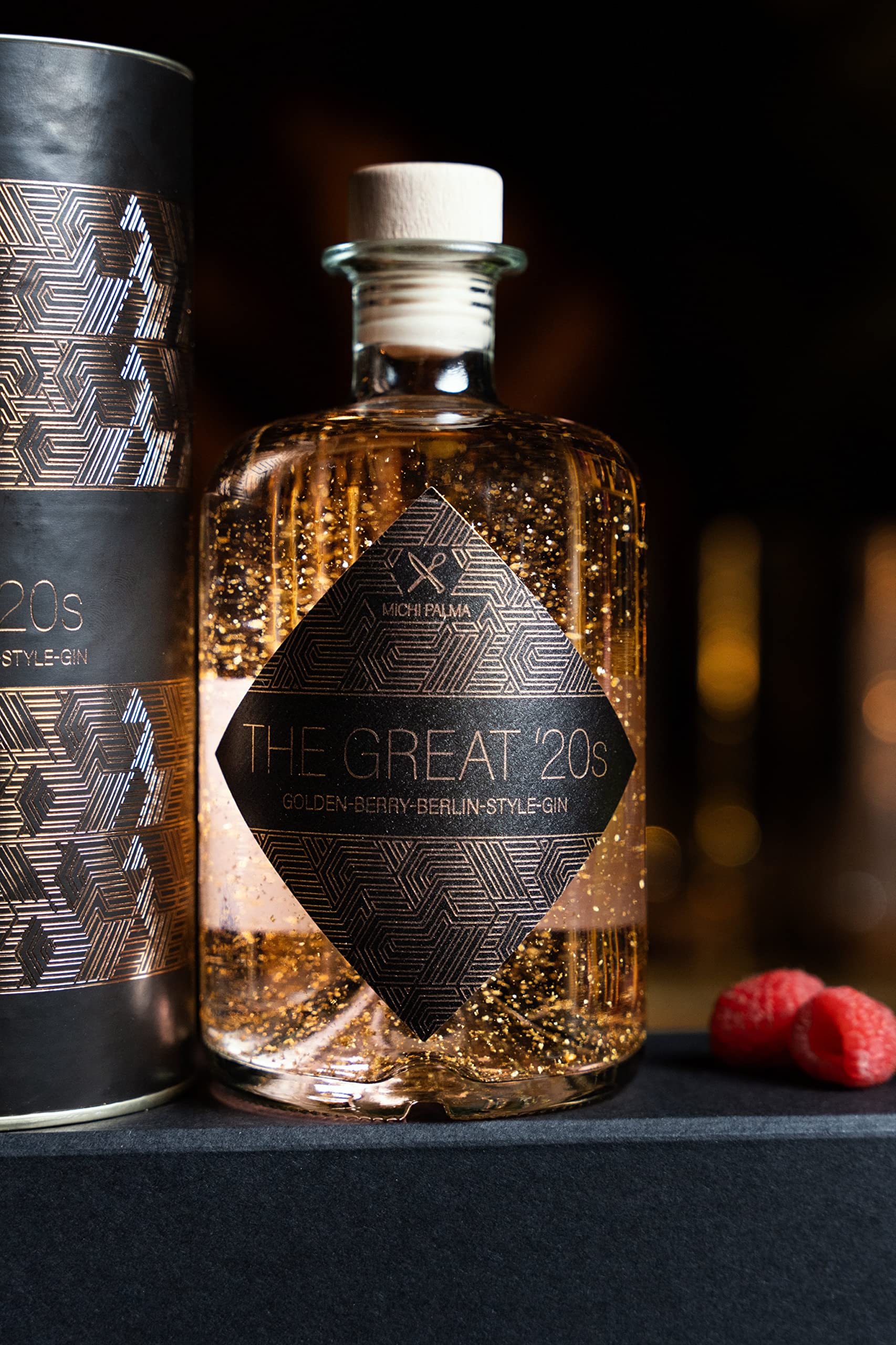Michi Palma | The Great Trio, Berry Geschenkset auf Gin-Basis (3 x 0.5 l) | Verpackt in einer hochwertigen schwarzen Magnetbox | Goldene Gin-Geschenkidee | Premium Spirituose